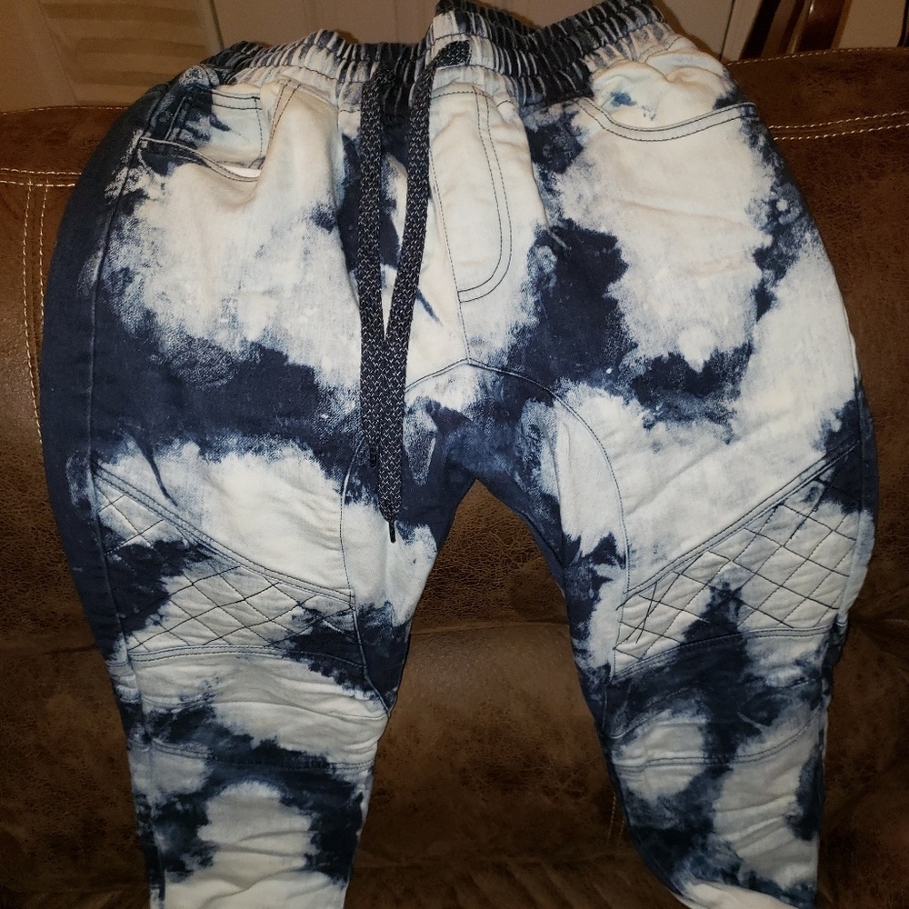 Boys Large bleach jean joggers